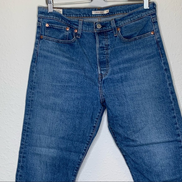 Levis quality denim wedgie straight raw hem crop jeans 31 - Picture 8 of 13